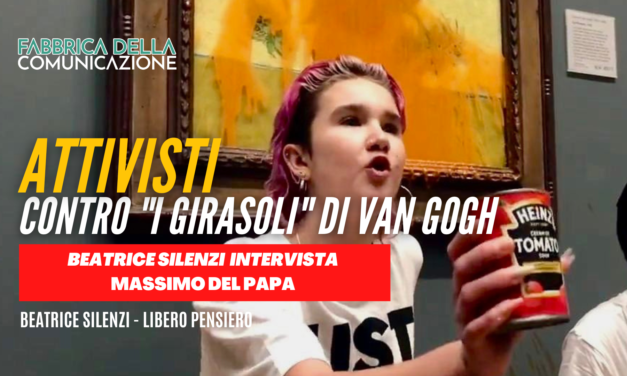 Attivisti contro “I Girasoli” di Van Gogh. Massimo Del Papa